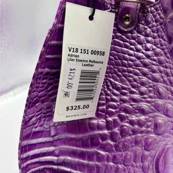 Brahmin Adrian Satchel Lilac Essence Melbourne Leather Bag - Picture 13 of 16